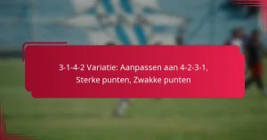 Read more about the article 3-1-4-2 Variatie: Aanpassen aan 4-2-3-1, Sterke punten, Zwakke punten