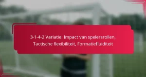 Read more about the article 3-1-4-2 Variatie: Impact van spelersrollen, Tactische flexibiliteit, Formatiefluiditeit