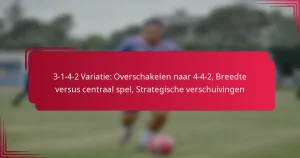 Read more about the article 3-1-4-2 Variatie: Overschakelen naar 4-4-2, Breedte versus centraal spel, Strategische verschuivingen