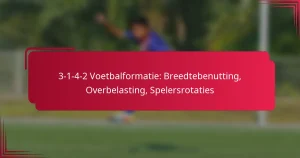 Read more about the article 3-1-4-2 Voetbalformatie: Breedtebenutting, Overbelasting, Spelersrotaties