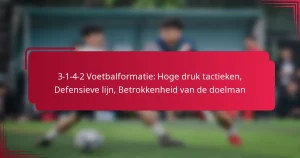 Read more about the article 3-1-4-2 Voetbalformatie: Hoge druk tactieken, Defensieve lijn, Betrokkenheid van de doelman