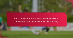 Read more about the article 3-1-4-2 Voetbalformatie: Rol van middenvelders, Defensieve taken, Aanvallende ondersteuning
