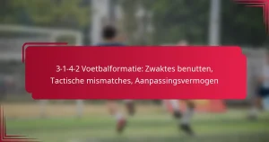 Read more about the article 3-1-4-2 Voetbalformatie: Zwaktes benutten, Tactische mismatches, Aanpassingsvermogen
