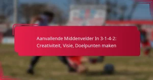 Read more about the article Aanvallende Middenvelder In 3-1-4-2: Creativiteit, Visie, Doelpunten maken
