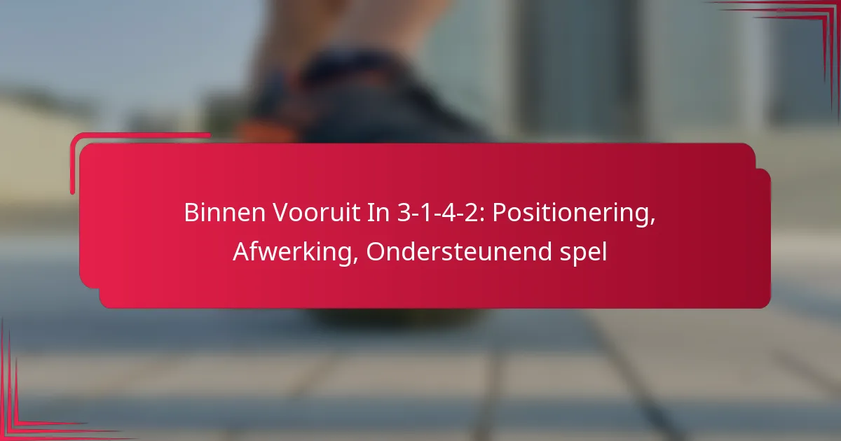 You are currently viewing Binnen Vooruit In 3-1-4-2: Positionering, Afwerking, Ondersteunend spel