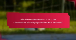 Read more about the article Defensieve Middenvelder in 3-1-4-2: Spel Onderbreken, Verdediging Ondersteunen, Passbereik