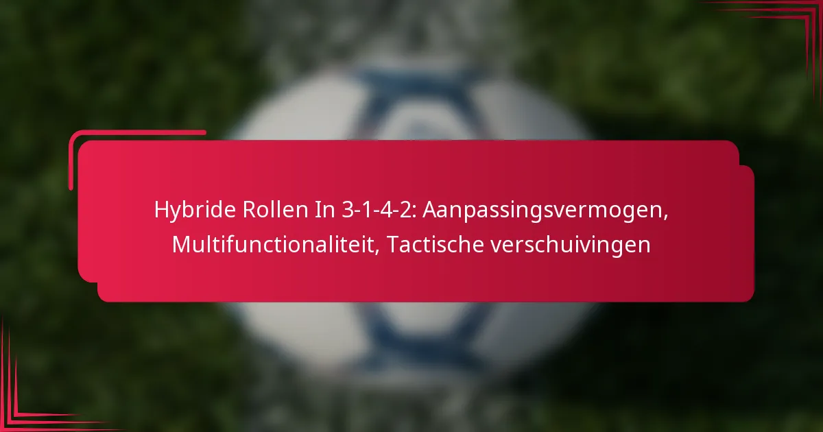 You are currently viewing Hybride Rollen In 3-1-4-2: Aanpassingsvermogen, Multifunctionaliteit, Tactische verschuivingen
