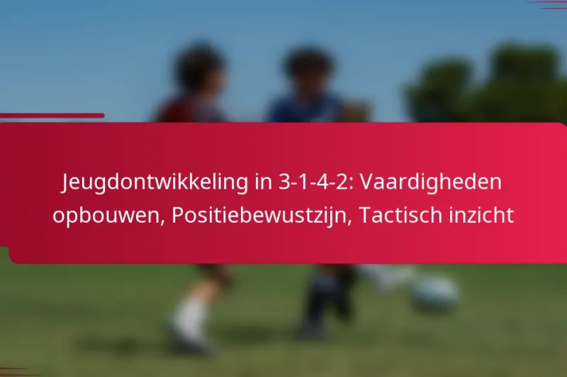 Jeugdontwikkeling in 3-1-4-2: Vaardigheden opbouwen, Positiebewustzijn, Tactisch inzicht