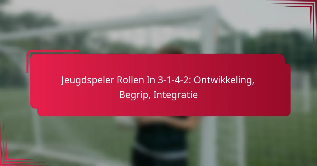 Jeugdspeler Rollen In 3-1-4-2: Ontwikkeling, Begrip, Integratie