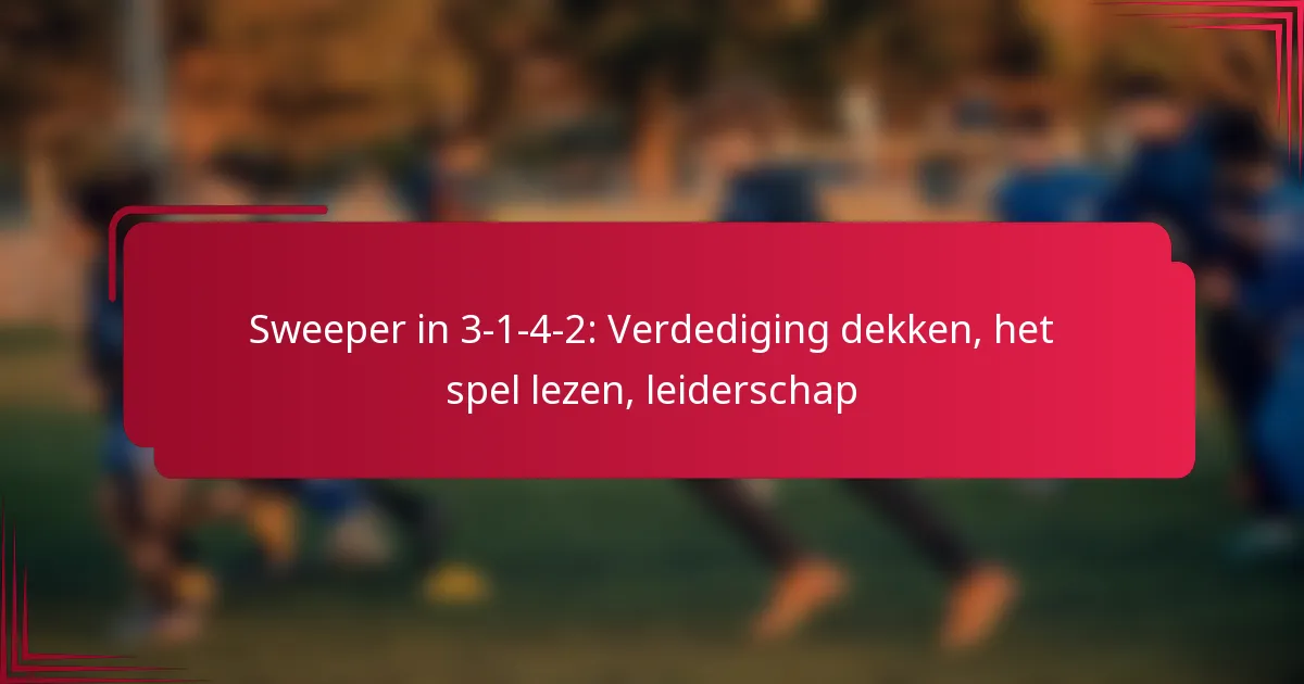 You are currently viewing Sweeper in 3-1-4-2: Verdediging dekken, het spel lezen, leiderschap