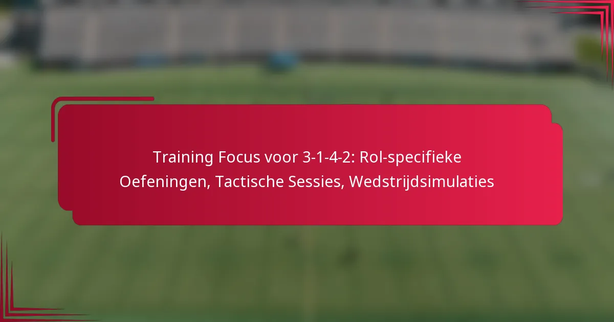 You are currently viewing Training Focus voor 3-1-4-2: Rol-specifieke Oefeningen, Tactische Sessies, Wedstrijdsimulaties
