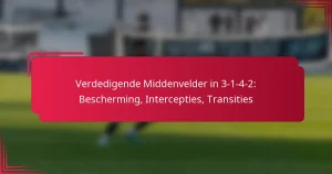 Read more about the article Verdedigende Middenvelder in 3-1-4-2: Bescherming, Intercepties, Transities
