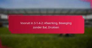 Read more about the article Vooruit in 3-1-4-2: Afwerking, Beweging zonder Bal, Drukken