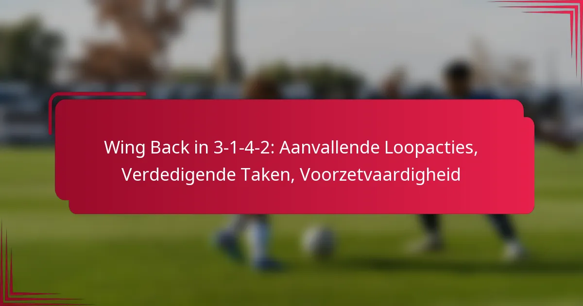 You are currently viewing Wing Back in 3-1-4-2: Aanvallende Loopacties, Verdedigende Taken, Voorzetvaardigheid